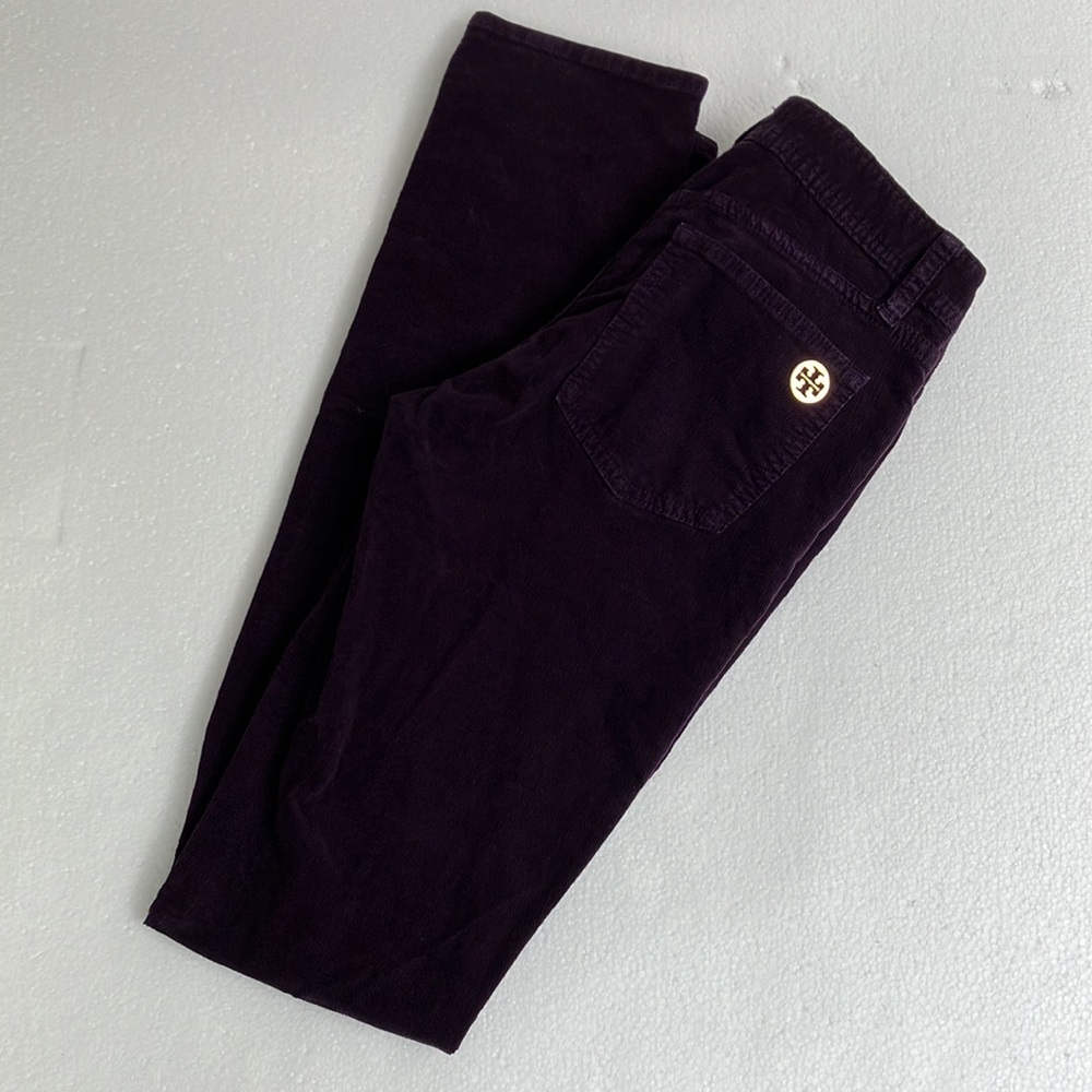 Tory Burch corduroy purple  pants size 25 Super skinny Jean style 32111218 - Picture 3 of 10